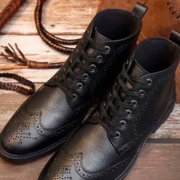Louis Stitch Men's Obsidian Black Derby Boots-image-28