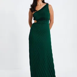 QUIZ One Shoulder Satin A-Line Maxi Dress-picture-9