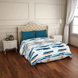 Welspun Multicolor Polyester 120 GSM Double Quilt Set (1 Quilt & 2 Pillow Covers)-image-52