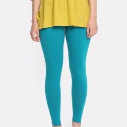 Dollar Missy Turquoise Cotton Leggings-image-75