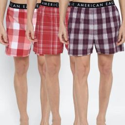 American Eagle Multi Cotton Regular Fit Checks Boxers-image-75