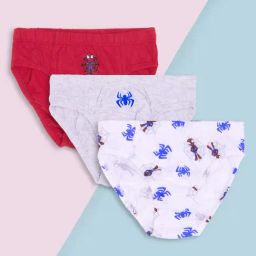 Pantaloons Junior Boys Flame Scarlet Printed Briefs Pack Of 3-picture-49