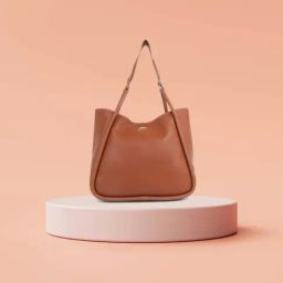 Yelloe Tan Large Shoulder Bag-image-77