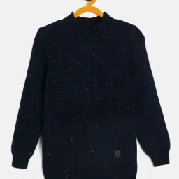 Duke Kids Navy Self Design Full Sleeves Sweater-image-26