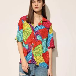 Only Red Regular Fit Printed Shirt-66