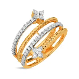 Kisna Diamond & Gold Jewellery Tarini 14k (585) Diamond & Gold Ring For Women-image-18