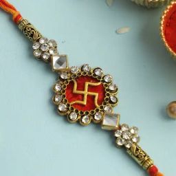 Aapno Rajasthan Divine Swastik Gem Rakhi-20