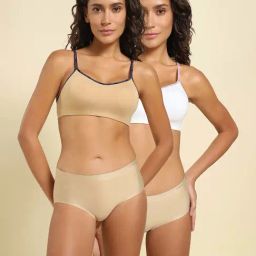 Van Heusen White & Beige Cotton Cami Bra - Pack of 2-picture-33