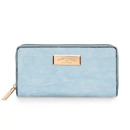 Kenneth Cole Blue Textured Zip Around Wallet-43