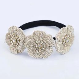 Choko Beige Floral Hair Bands-image-4