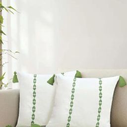 Urban Space Vintage Braid Sage Green Cotton Cushion Covers - Set of 2-image-96