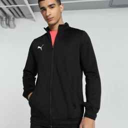 Puma Teamsport Black Regular Fit Sports Jackets-image-60