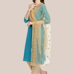 Dupatta Bazaar Gold Embroidered Dupatta image 3