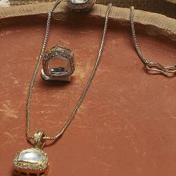 Biba Gold Brass Necklace Set for Women-40