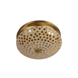Fos Lighting Golden Mosaic Brass Ceiling Light - Small - Zenith-Moti-CL1-38