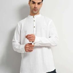 celio* White Regular Fit Cotton Shirt-image-11