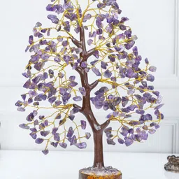 HINDCRAFT Purple Amethyst Crystal Tree Figurine Showpiece-picture-31