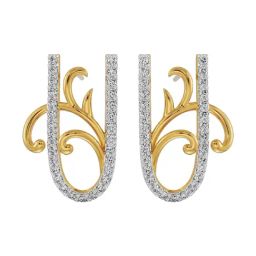 Emori 14k Yellow Gold & Diamond U Fusion Stud Earrings-image-74