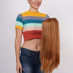 CRIBE Long Straight Hair Wig - Golden Color-48
