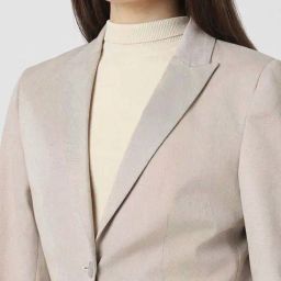 Van Heusen Beige Self Pattern Blazer image 5