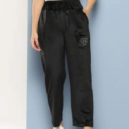 Aarika Black Velvet Embellished Trackpants-image-35