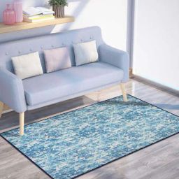 Presto Blue Polyester Washable Carpet-picture-38