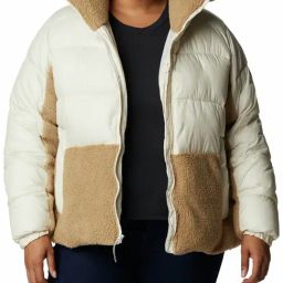 Columbia White & Brown Regular Fit Padded Jacket-image-96