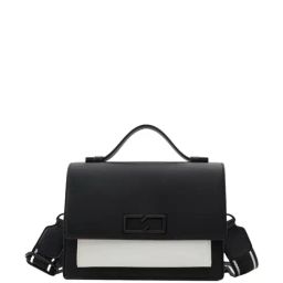 Call It Spring Black Color Block Handbag-image-0