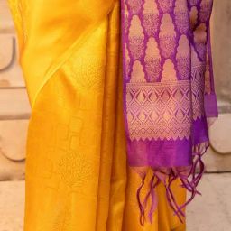 Soch Yellow Other Zari Saree With Unstitched Blouse image 5