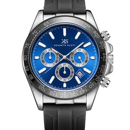 KENNETH SCOTT Men Dial & Bracelet Style Straps Analogue Multi Function Watch K23149-SSBN-1