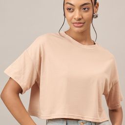 R.Code by The Roadster Life Co. Women Drop-Shoulder Sleeves T-shirt-picture-47