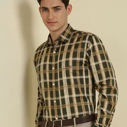 Allen Solly Men Spread Collar Checked Cotton Formal Shirt-image-41