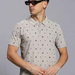 TIMBER HITCH Printed Polo Collar Short Sleeves T-shirt-image-83
