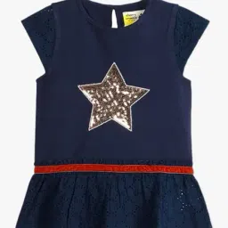 Cherry Crumble By Nitt Hyman Kids Navy Embellished Top-image-15