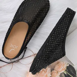Jove Women Embellished Mules Flats-image-38