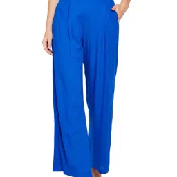 Oxolloxo Blue Comfort Fit Palazzo-44