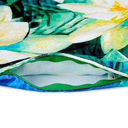 Swayam Green & White Set of 2 16" x 16" Square Printed Cushion Covers image 3