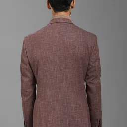 Louis Philippe Self Design Slim Fit Single-Breasted Formal Blazer image 4