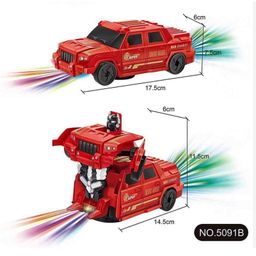 FANTASY INDIA Bump & Go Action 2 in 1 Robot Car Toy with 3D Light and Music Transformer (Color May Vary)-9