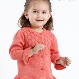 Babyoye Eco Conscious 100% Cotton Solid Full Sleeves Sweaters - Red-image-120