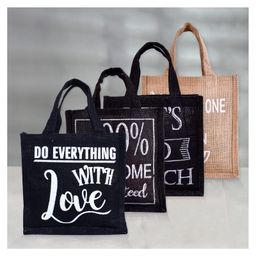 Kuber Industries Lunch Bag  Jute Carry Bag  Lunch Handbag  Lunch Bags for office  Reusable Lunch Bag with Handle  Tiffin Carry Hand Bag  Small  Pack of 4  Multi-image-72