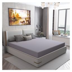 DREAM CARE Water Proof Lycra Stretchable Fitted Mattress Protector (Grey)-image-11