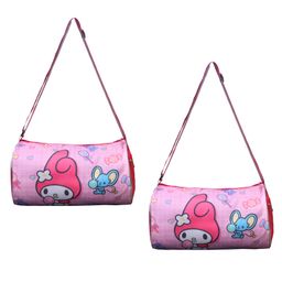 Happile baby print pink Kids 2 piece combo Duffle shoulder bagfor school/travelling/sports/Picnic Apt for 2-15 Yrs. Kids-9.8 Inches-5