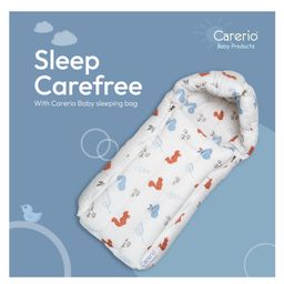 Carerio Pure Mul Mul 100% pure cotton 3-in-1 Baby Sleeping & Carry Nest: A portable, skin-friendly sleeping solution for babies. (L 75cm x W 50cm) - pack of 1-image-20