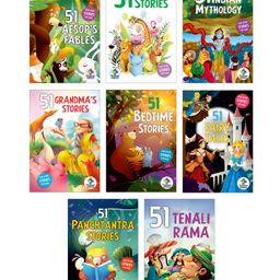 51 Story Books, Aesop's Fables, Animal Stories, Bedtime Stories, Fairy Tales, Panchatantra, Tenali Rama & more, Set of 8 Books - English-91