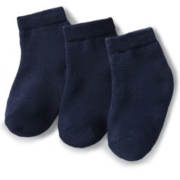 Kookie Kids Terry Knit Ankle Length Solid Socks Pack Of 3 - Navy Blue-image-90
