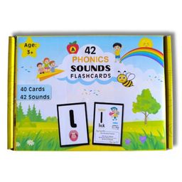 EDUSTAR 42 Sound Phonics Flashcards - Complete Sound Coverage, Sound-to-Letter Clarity and Mouth Position Visuals - Multicolor-17
