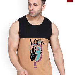 SLOWLORIS Men Pack Of 2 Printed Combed Cotton Gym Vests-picture-7