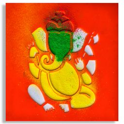 ilearnngrow Diwali D I Y Rangoli Kit Ganesh Ji - Multicolour image 3