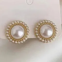 SZN Korean Artificial Beads Circular Studs image 2